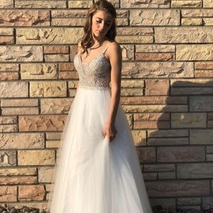 White prom dress